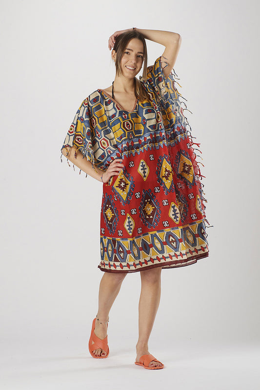 Poncho Incas Rosso