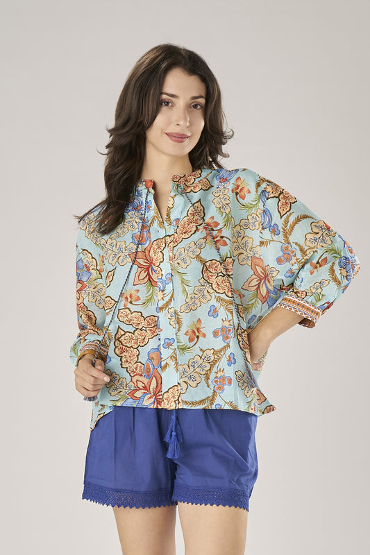 Camicetta Bouganville Acqua