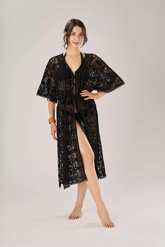 Kimono Pizzo Nero