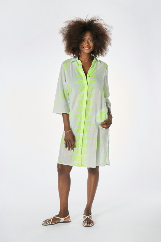 Camiciona Boho Chic Acqua/Lime