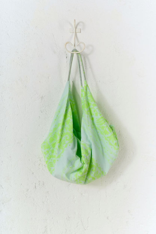 Sacca Mare Morbida Boho Chic Acqua/Lime
