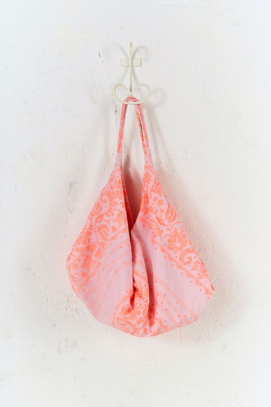 Sacca Mare Morbida Boho Chic Rosa/Arancio