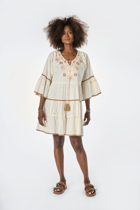 Mini Abito El Dorado Avorio