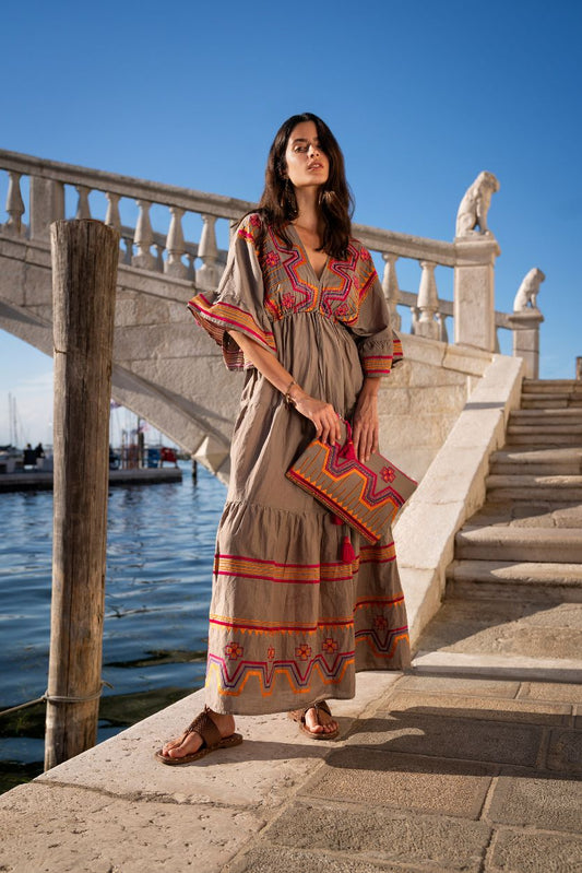 Abito Lungo El Dorado Taupe