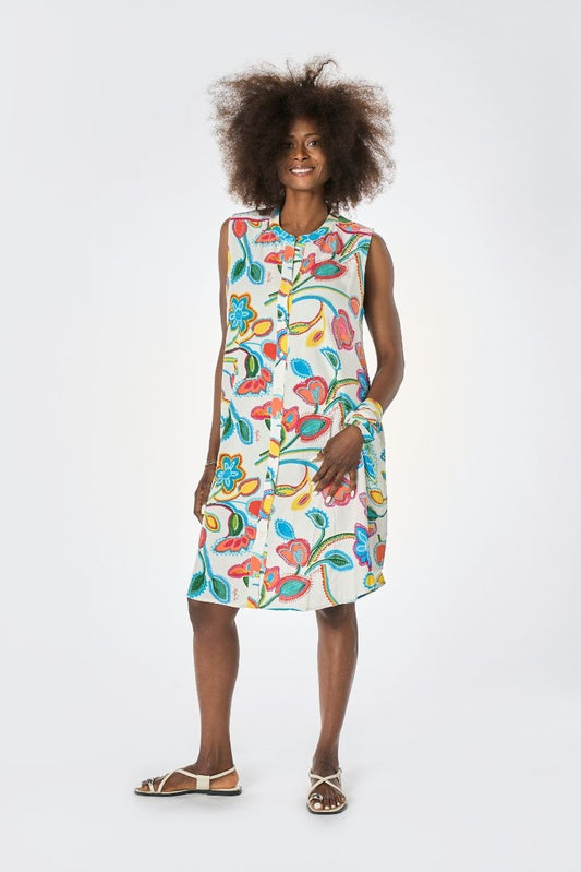 Abito Smanicato Carioca Bianco