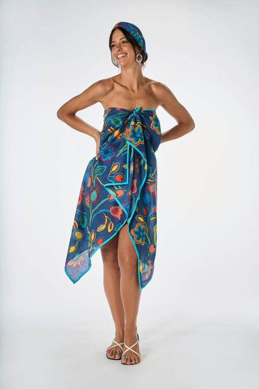 Pareo Carioca Blu