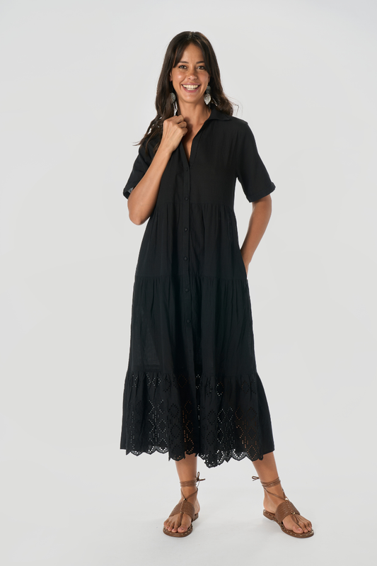 Abito Lungo Sangallo Nero