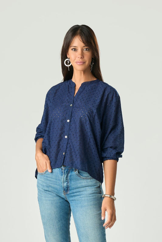 Camicia Sangallo Navy