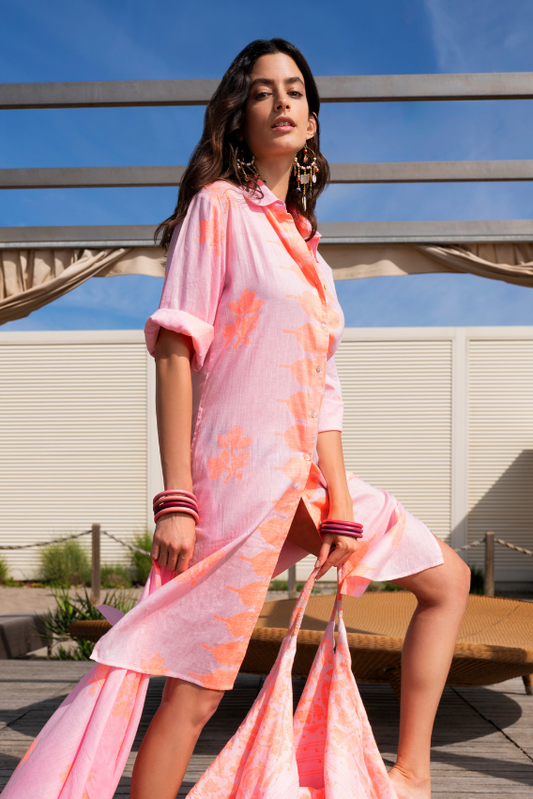 Camiciona Boho Chic Rosa/Arancio