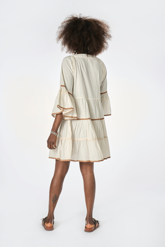 Mini Abito El Dorado Avorio