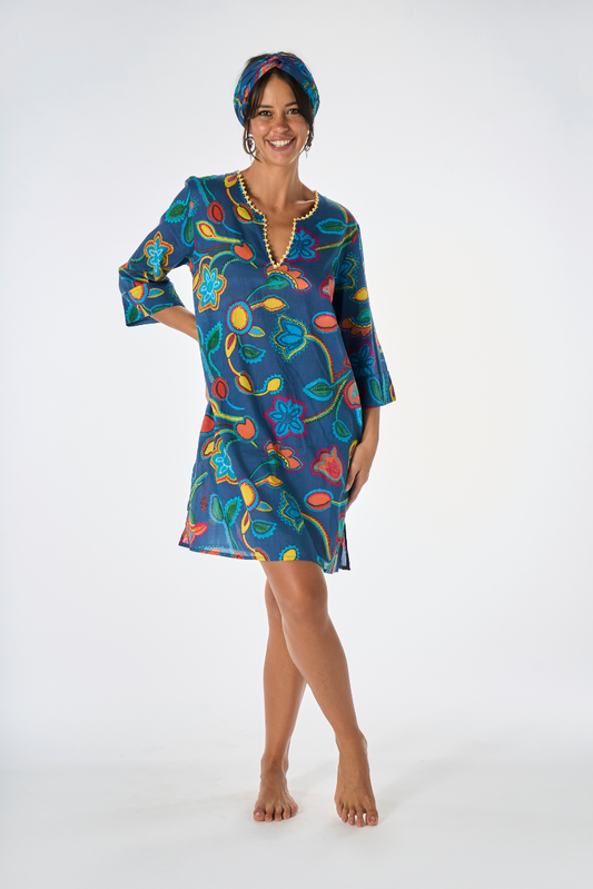 Caftano Carioca Blu