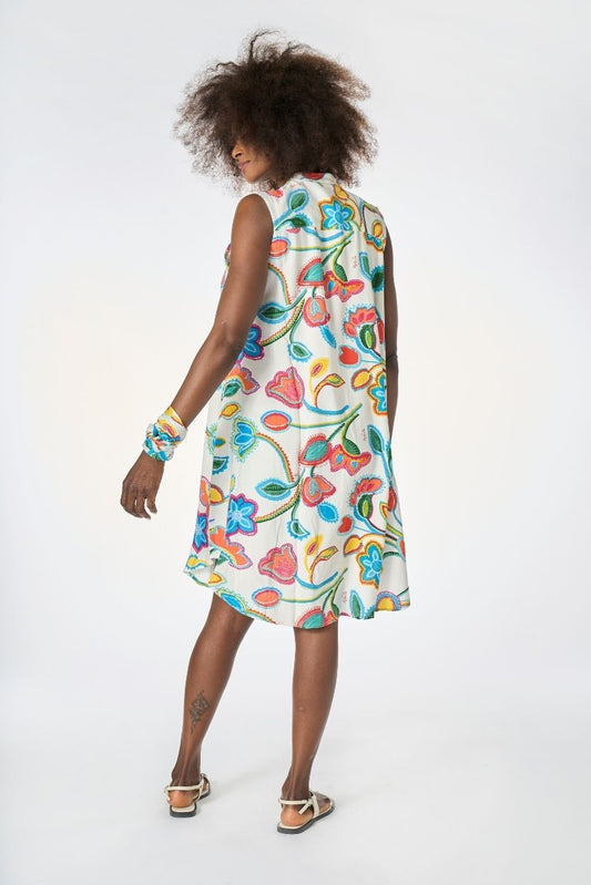 Abito Smanicato Carioca Bianco