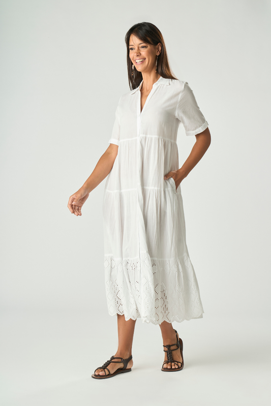 Abito Lungo Sangallo Bianco