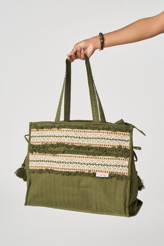 Borsa Mare Ricamato Militare