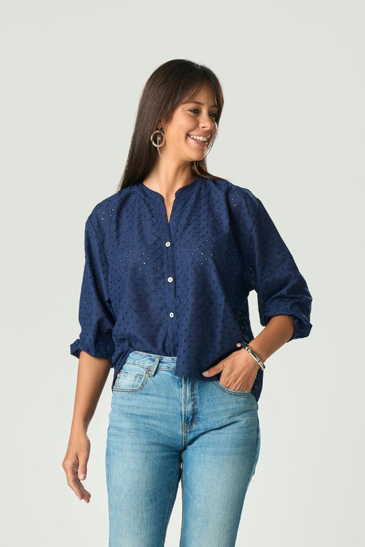 Camicia Sangallo Navy