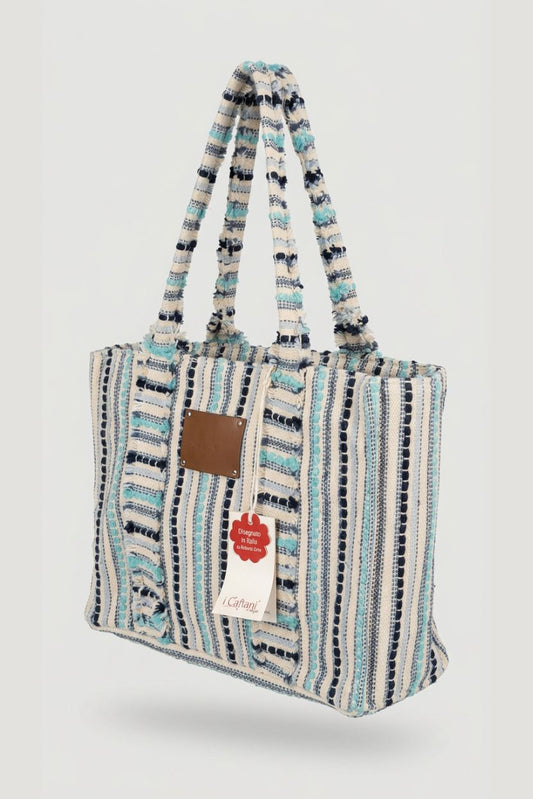 Borsa Mare Righe Bianco/Blu
