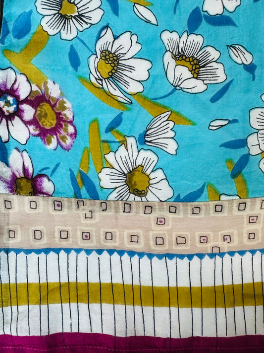 Stola / Pareo Margherite Turchese